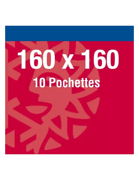 Pochettes double soudure - Lxh:160x160mm (Fond noir)