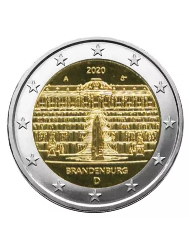 2 EURO COMMEMORATIVE 2020 : ALLEMAGNE - Presidence du BRANDEBOURG au Bundesrat (5 pièces) 2