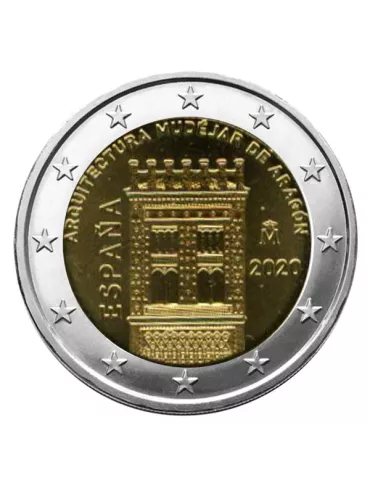 2 EURO COMMEMORATIVE 2020 : ESPAGNE (ARCHITECTURE MUDEJARE D´ARAGON)