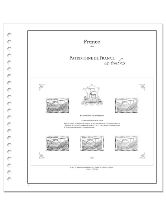 PATRIMOINE DE FRANCE EN TIMBRES SC : 2020 (JEUX AVEC POCHETTES)