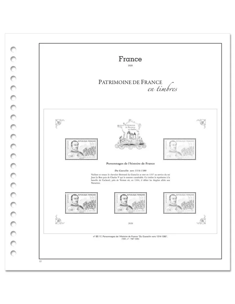PATRIMOINE DE FRANCE EN TIMBRES SC : 2020 (JEUX AVEC POCHETTES)