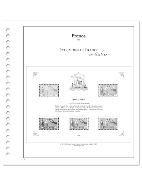 PATRIMOINE DE FRANCE EN TIMBRES SC : 2020 (JEUX AVEC POCHETTES)