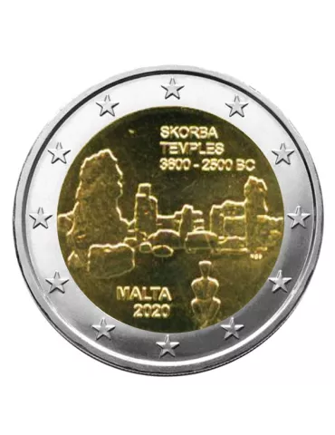 2 EURO COMMEMORATIVE 2020 : MALTE (Temples de Skorba)