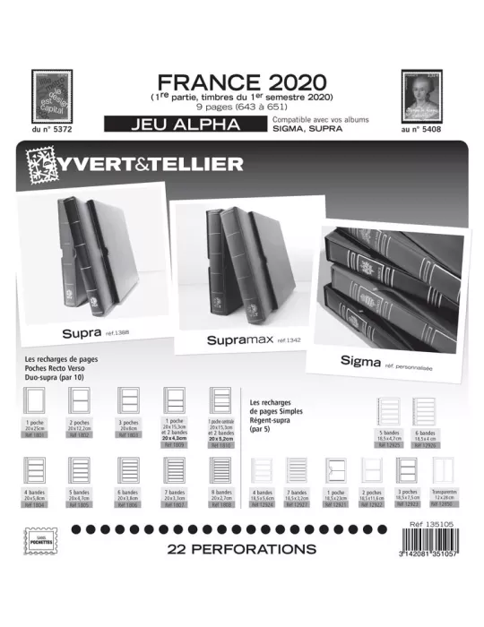 FRANCE ALPHA : 2020 - 1ER SEMESTRE (JEUX SANS POCHETTES)