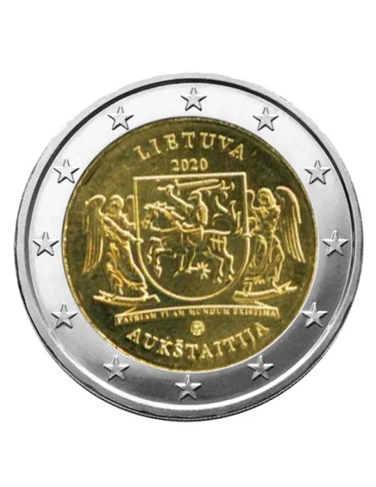 2 EURO COMMEMORATIVE 2020 : LITUANIE (Région historique de Aukstaitija)