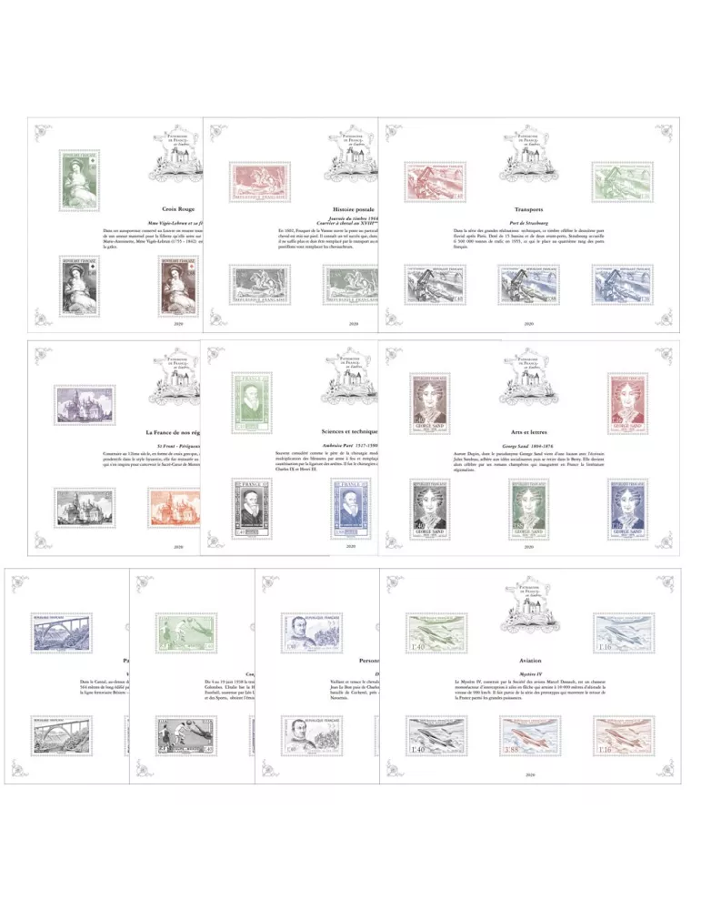 Blocs PATRIMOINE DE FRANCE EN TIMBRES (2020)