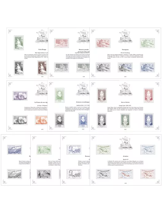 Blocs PATRIMOINE DE FRANCE EN TIMBRES (2020)