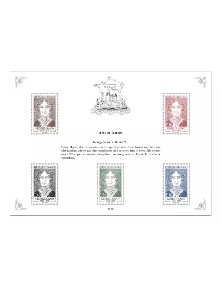 Blocs PATRIMOINE DE FRANCE EN TIMBRES (2020)