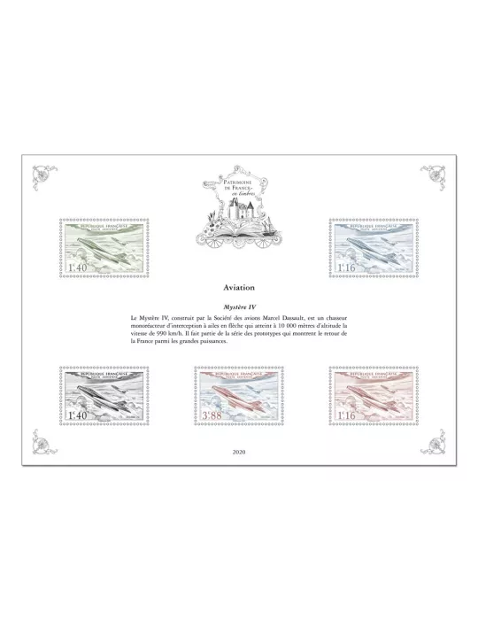 Blocs PATRIMOINE DE FRANCE EN TIMBRES (2020)