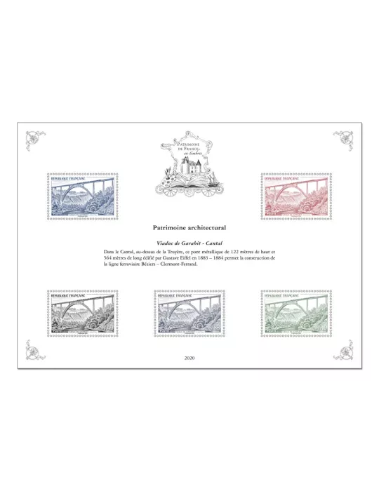 Blocs PATRIMOINE DE FRANCE EN TIMBRES (2020)
