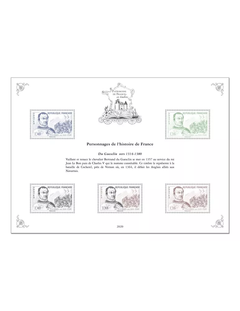 Blocs PATRIMOINE DE FRANCE EN TIMBRES (2020)