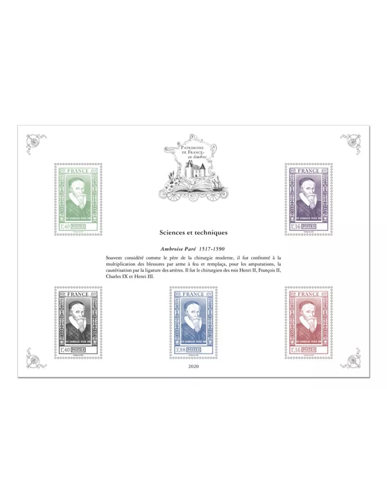 Blocs PATRIMOINE DE FRANCE EN TIMBRES (2020)