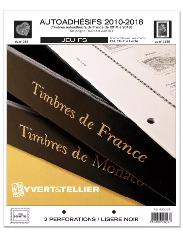 FRANCE AUTOADHESIFS FS : 2010 - 2018 (JEUX SANS POCHETTES)