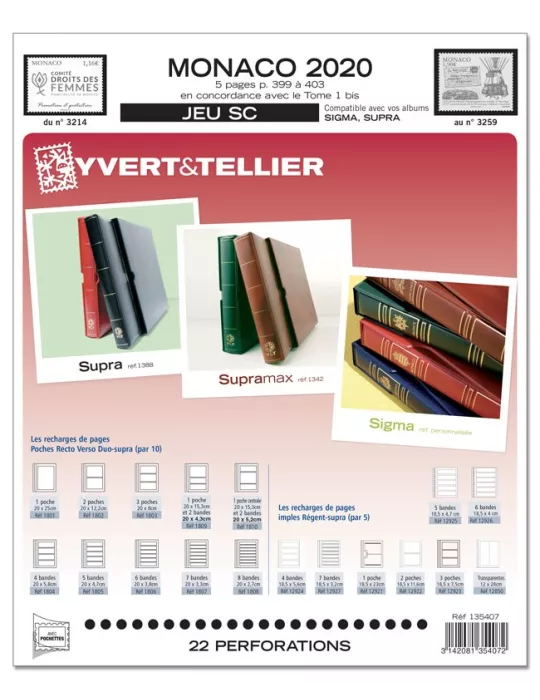MONACO SC : 2020 (JEUX AVEC POCHETTES)