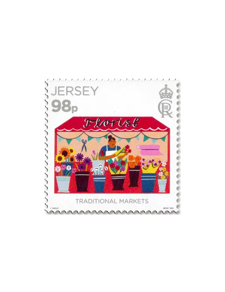 n° 2731/2735 + n° 2730 - Timbre JERSEY Poste