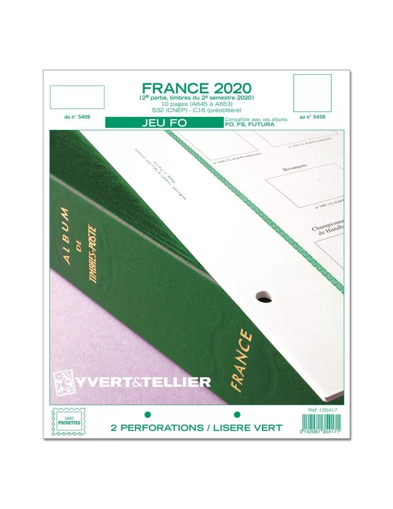 FRANCE FO : 2020 - 2E SEMESTRE (JEUX SANS POCHETTES)