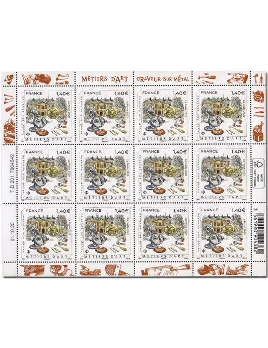 n° F9 - Timbre FRANCE Feuillets de France (n° 5454)
