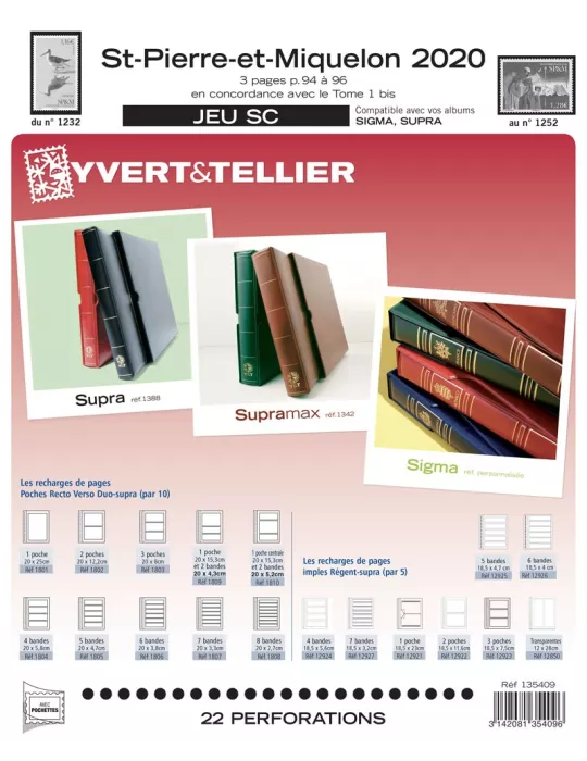 SAINT PIERRE ET MIQUELON SC : 2020 (JEUX AVEC POCHETTES)