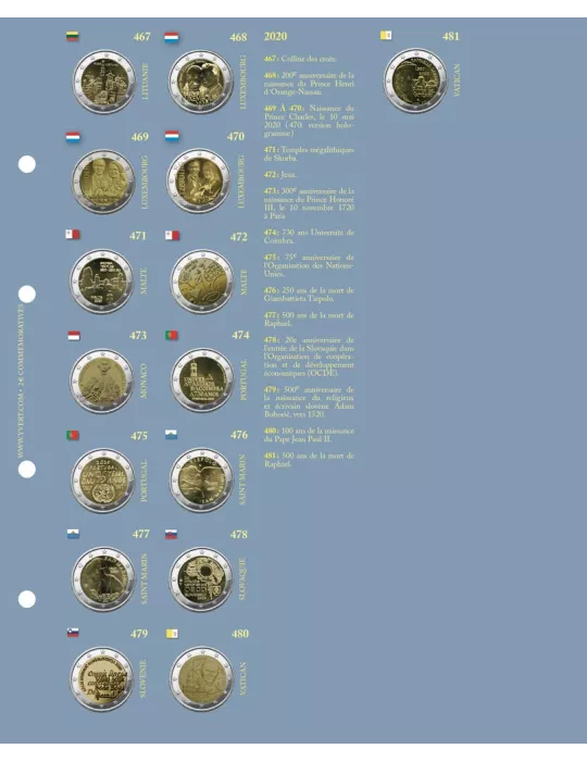 Recharges 2€ COMMÉMORATIFS (2020)