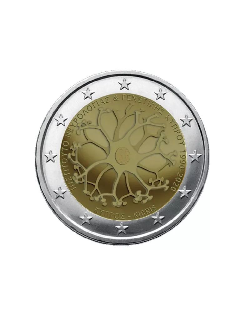 2 EURO COMMEMORATIVE 2020 : CHYPRE (30 ans Institut de neurologie et génétique)