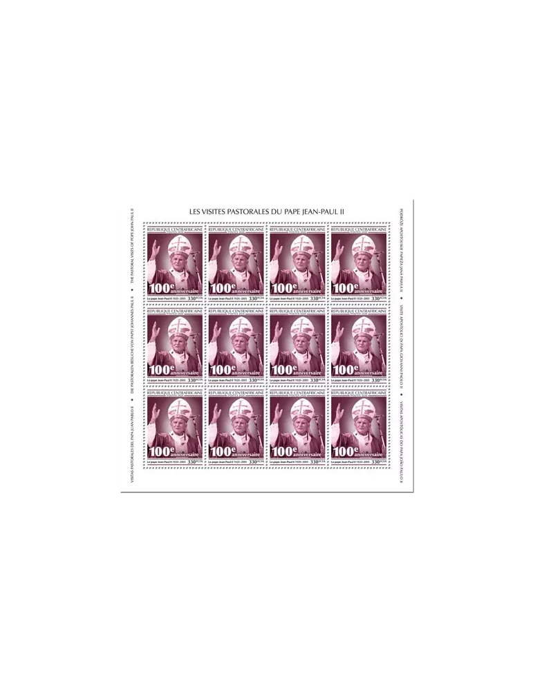 n° F6840 - Timbre CENTRAFRIQUE Poste