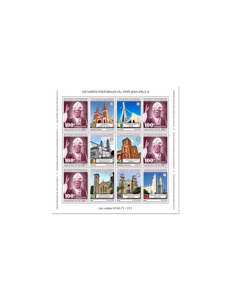 n° F6840A - Timbre CENTRAFRIQUE Poste