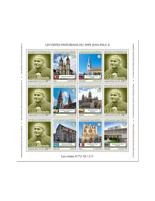 n° F6841A - Timbre CENTRAFRIQUE Poste