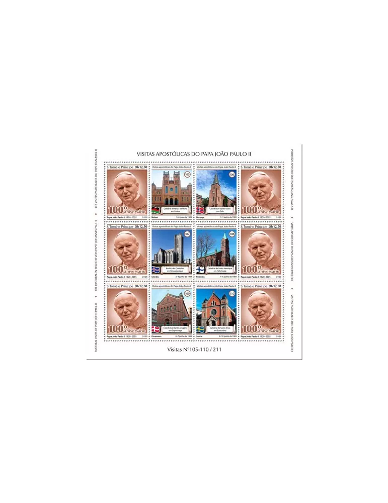 n° F7104A/F7107A - Timbre SAINT-THOMAS ET PRINCE Poste