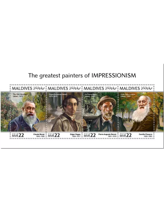 n° 6539/6542 - Timbre MALDIVES Poste