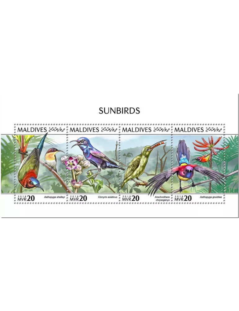 n° 6543/6546 - Timbre MALDIVES Poste