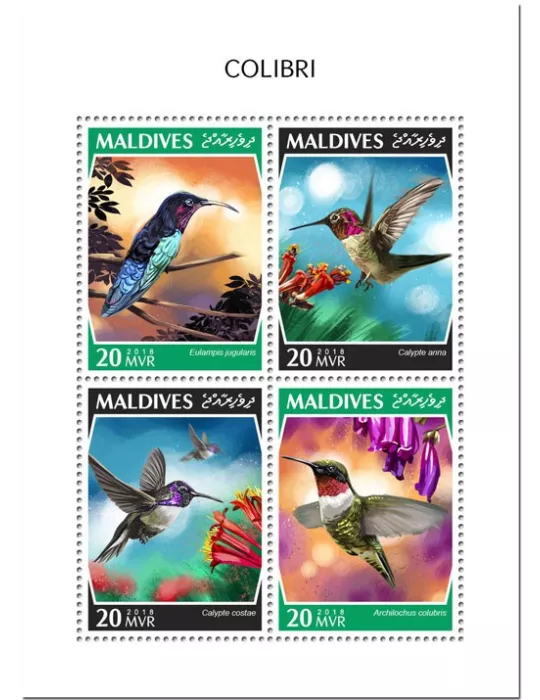n° 6555/6558 - Timbre MALDIVES Poste