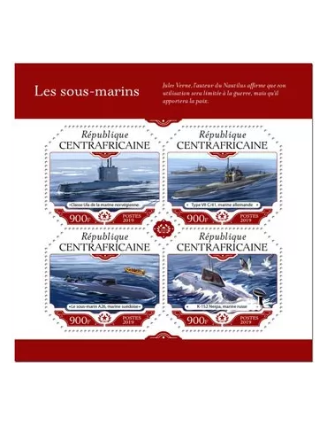 n° 6326/6329 - Timbre CENTRAFRIQUE Poste