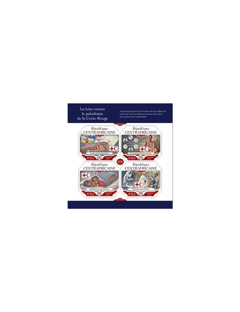 n° 6338/6341 - Timbre CENTRAFRIQUE Poste