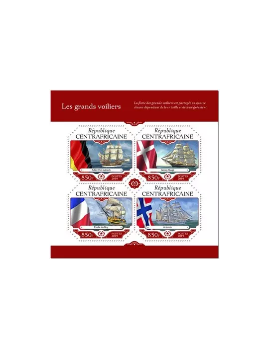 n° 6354/6357 - Timbre CENTRAFRIQUE Poste