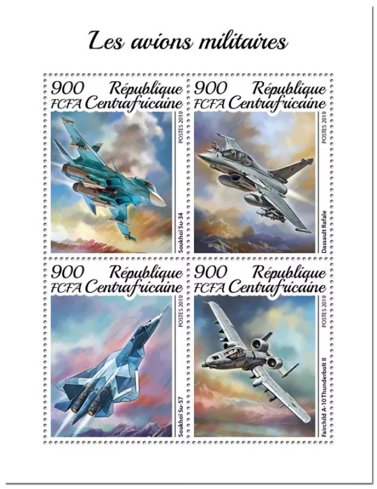 n° 6593/6596 - Timbre CENTRAFRIQUE Poste