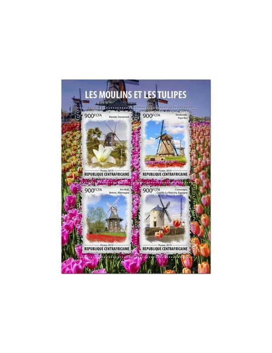 n° 6617/6620 - Timbre CENTRAFRIQUE Poste