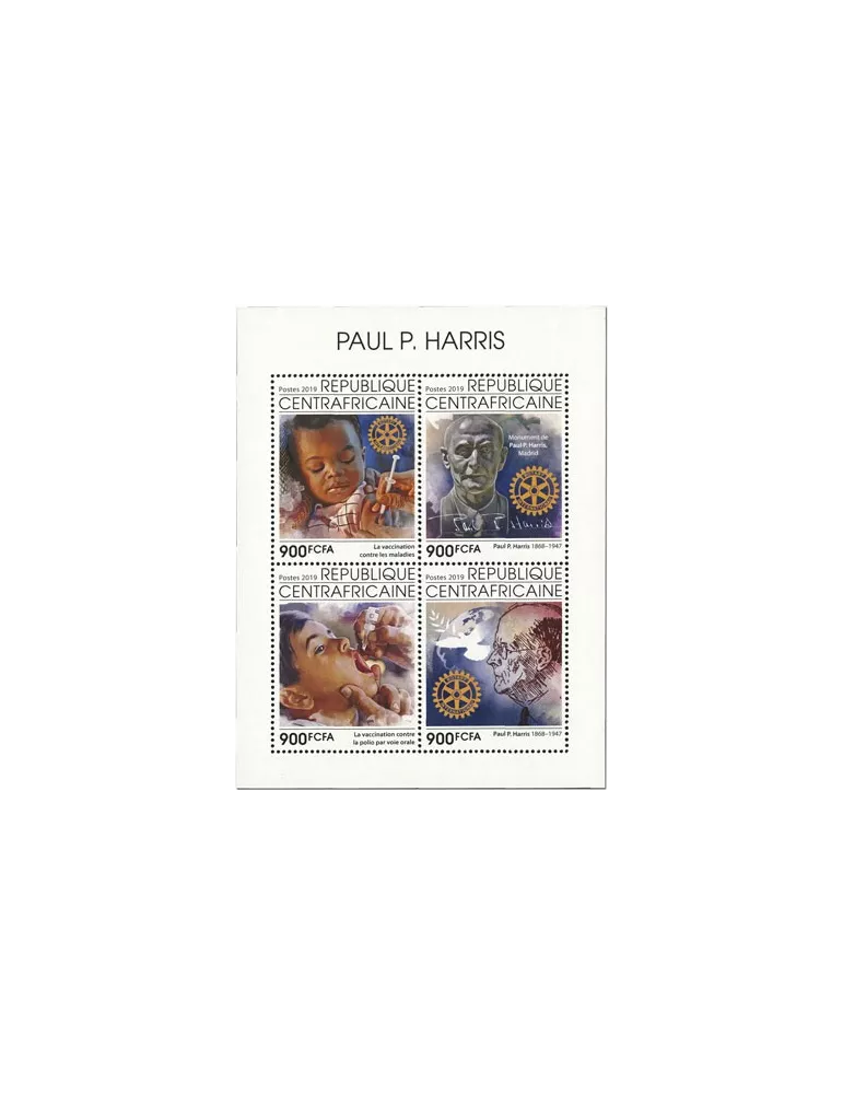 n° 6641/6644 - Timbre CENTRAFRIQUE Poste