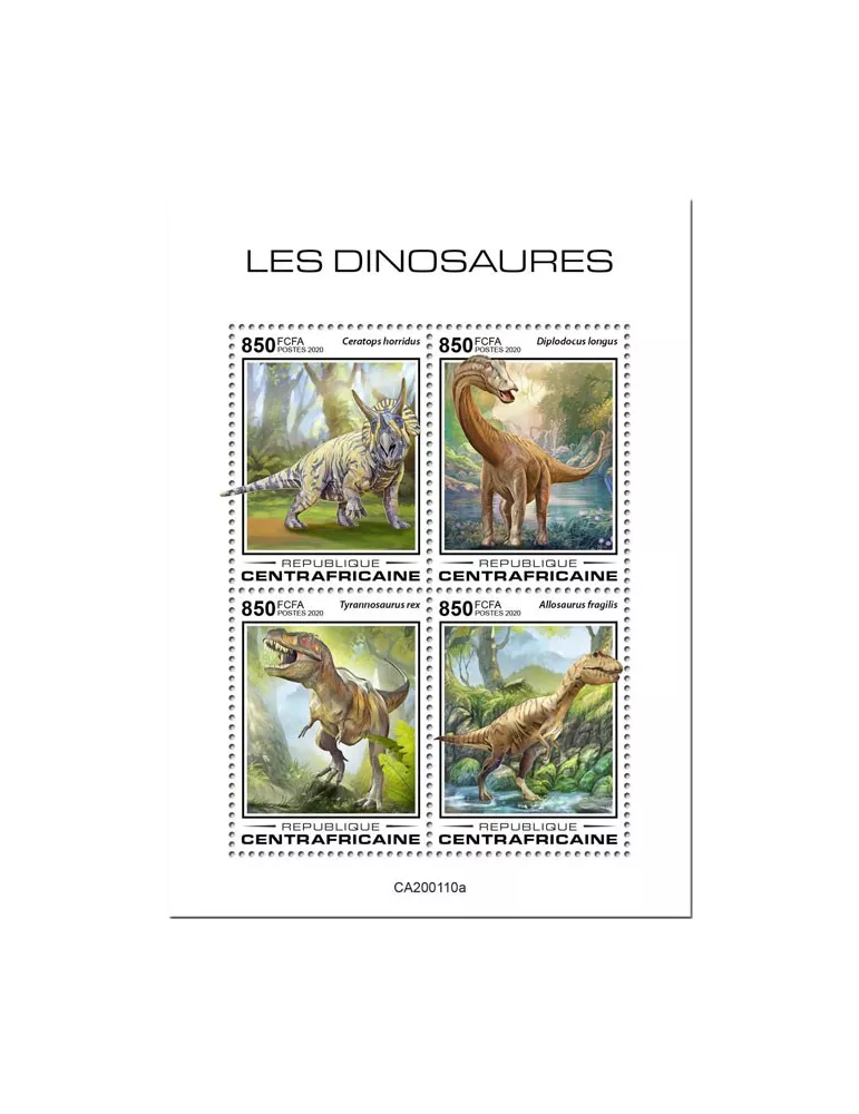 n° 6750/6753 - Timbre CENTRAFRIQUE Poste