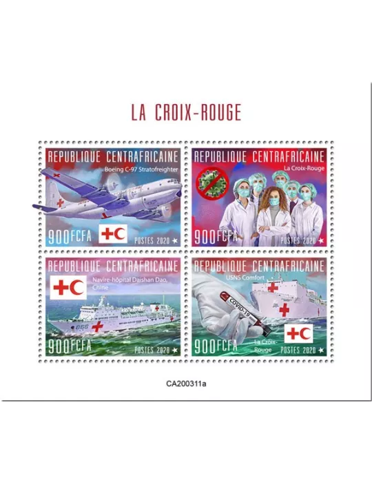 n° 6890/6893 - Timbre CENTRAFRIQUE Poste
