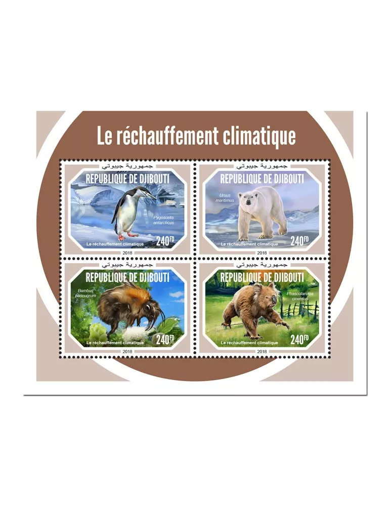 n° 2261/2264 - Timbre DJIBOUTI Poste