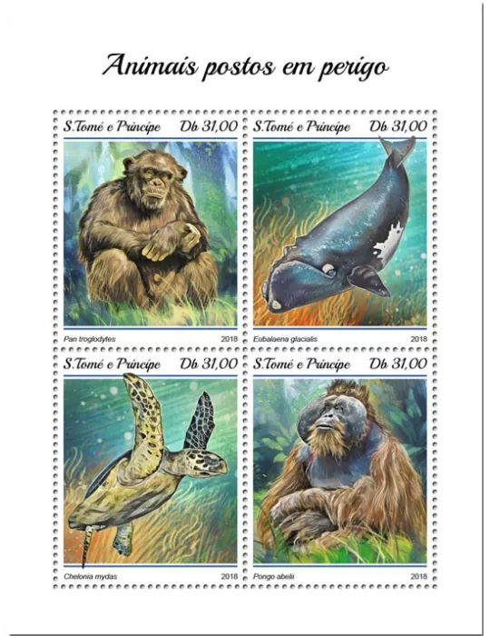 n° 6233/6236 - Timbre SAINT-THOMAS ET PRINCE Poste