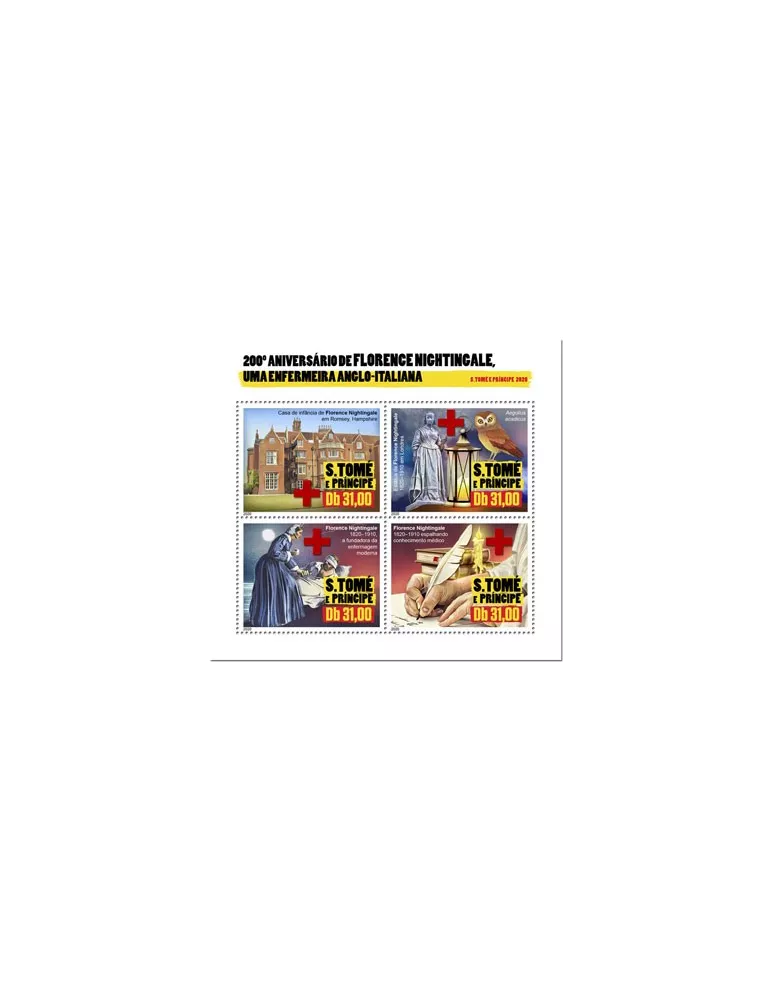n° 7040/7043 - Timbre SAINT-THOMAS ET PRINCE Poste