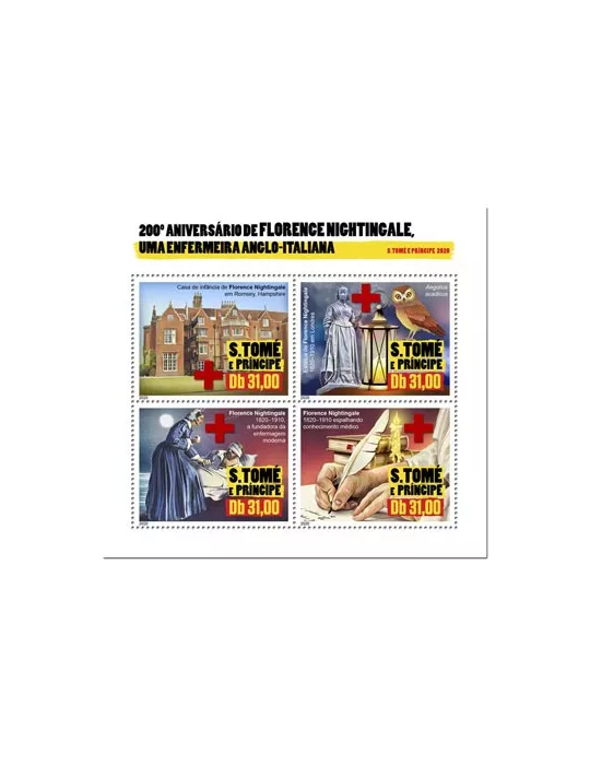 n° 7040/7043 - Timbre SAINT-THOMAS ET PRINCE Poste