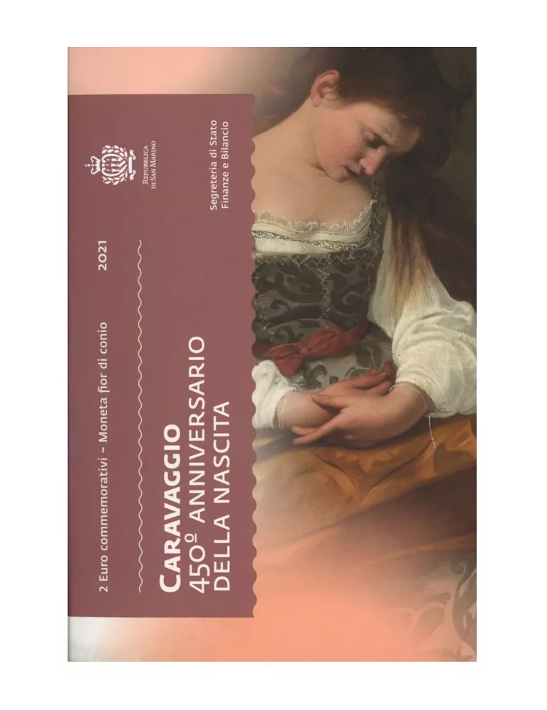 BU : 2 EURO COMMEMORATIVE 2021 : SAINT-MARIN (450 ans de Caravage)