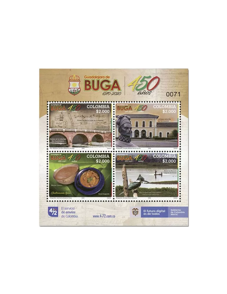 n° 2075/2078 - Timbre COLOMBIE Poste