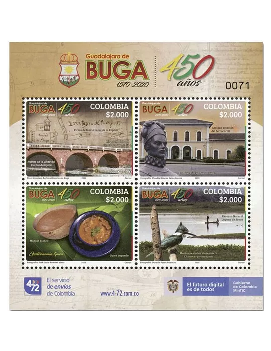 n° 2075/2078 - Timbre COLOMBIE Poste