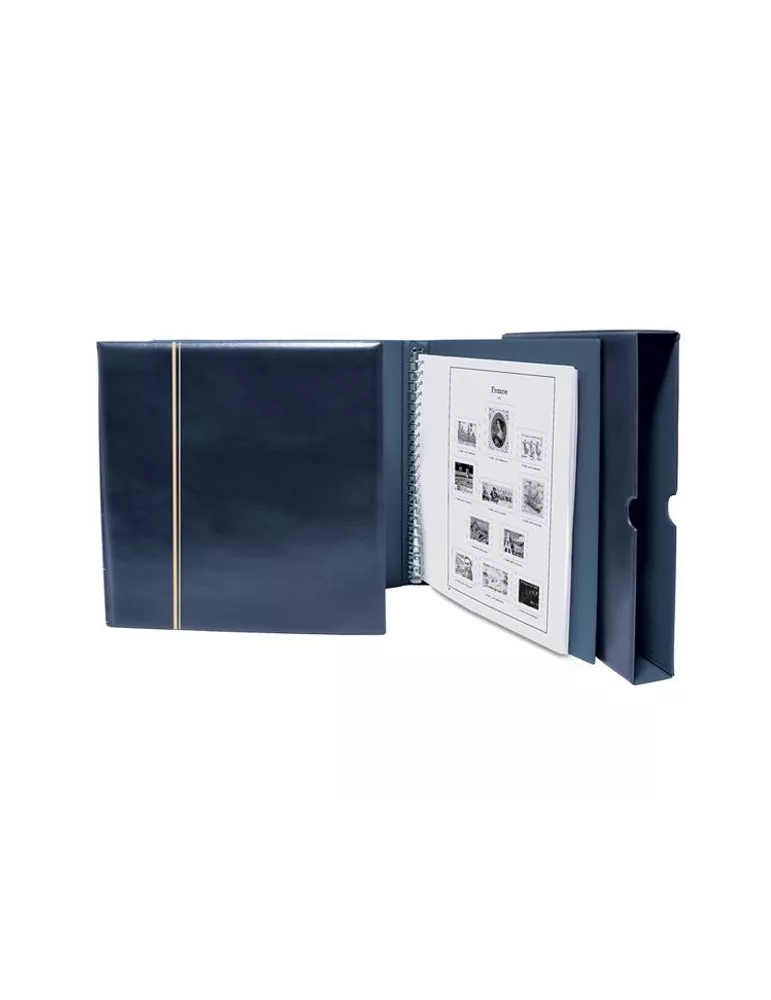 Album SUPRA : étui + reliure - Album à anneaux pour timbres