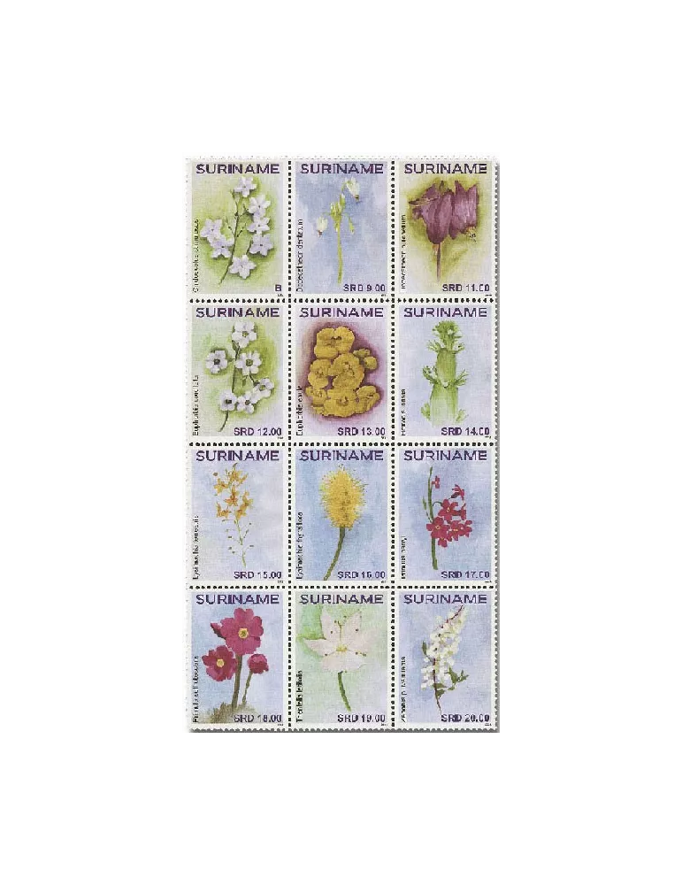 n° 2993/3004 - Timbre SURINAM Poste