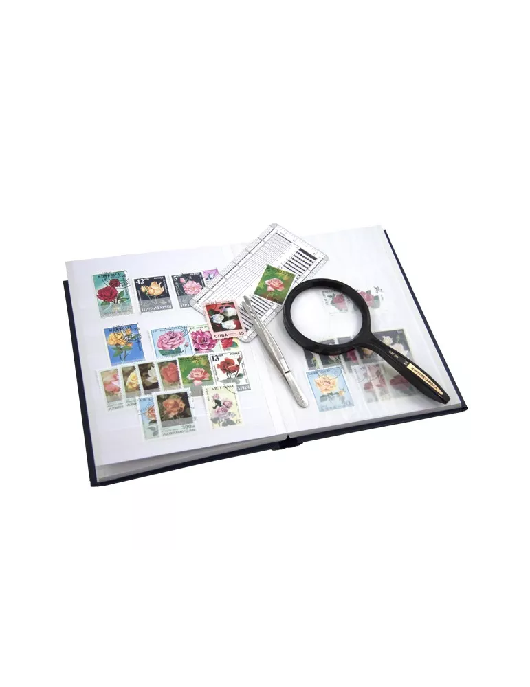 PERFECTA : Classeur fixe pour timbres (Petit modèle-Pages Blanches-16p.)