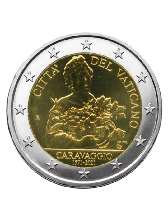 BU : 2 EURO COMMEMORATIVE 2021 : VATICAN (450 ans de la naissance de Caravage)